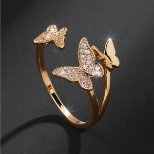 18k Gold Plated Butterfly Ring